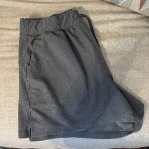 Heather Gray Old Navy High Waisted Powersoft Shorts 3” Inseam